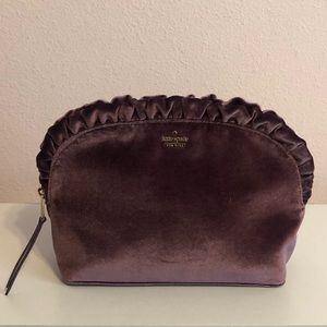 Large Velvet Marcy purple clutch